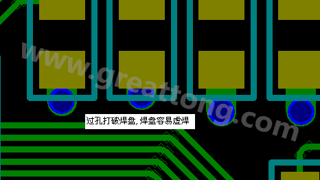 PCB設計案例分析：過孔破焊盤，造成SMT虛焊