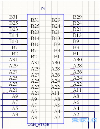  AT 總線 62 芯插槽，變成了一個 34 芯元件。